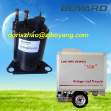 Tricycle à la glace avec zhejiang boyang r134a 12v 48v dc compresseur de climatiseur